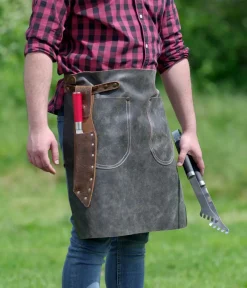 Feuermeister Grillzubehör>Hüftschürze Antikleder Gr.2 70x55cm anthrazit