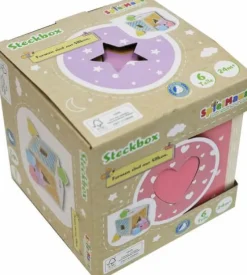 SpielMaus Bauen>Holz Steckbox, Silikon, 6 Teile