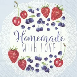 IHR Servietten Und Serviettenringe|Servietten>HOMEMADE WITH LOVE light blue Lunch-Servietten L 8