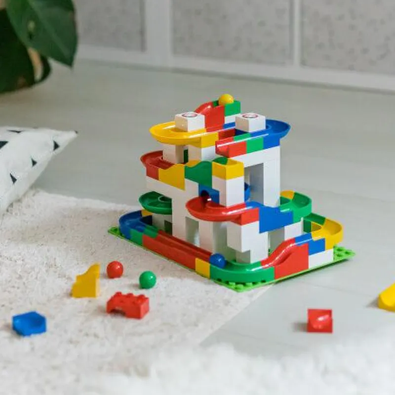 Hubelino Klemm- Und Magnetbaukästen>Kugelbahn Baukasten basis (123-teilig)