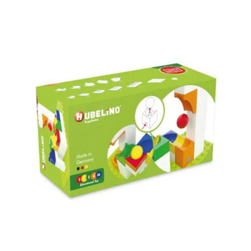 Hubelino Klemm- Und Magnetbaukästen>Kugelbahn Katapult Erweiterung (41-teilig