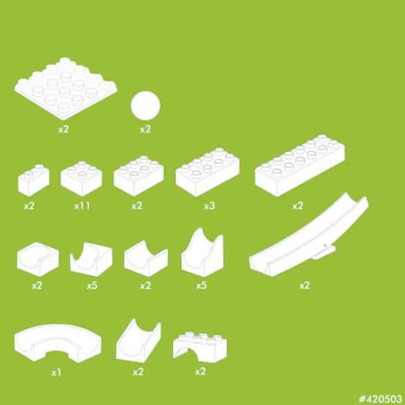 Hubelino Klemm- Und Magnetbaukästen>Kugelbahn Wippe Erweiterung (45-teilig)