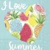 IHR Servietten Und Serviettenringe|Servietten>I LOVE SUMMER turquoise Lunch-Servietten L 908842