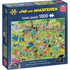 Jumbo Erwachsenenpuzzle>Jan van Haasteren: Hunde Parkour: 1000 Teile