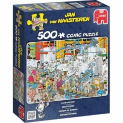 Jumbo Erwachsenenpuzzle>Jan van Haasteren: Süßigkeiten Fabrik - Puzzle 500