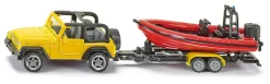 Siku Fahrzeuge Und Fluggeräte>Jeep mit Boot, sortiert 1658