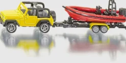 Siku Fahrzeuge Und Fluggeräte>Jeep mit Boot, sortiert 1658