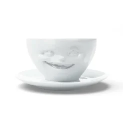 58 fiftyeight Weiß>Kaffeetasse Zwinkernd, weiß, 200ml