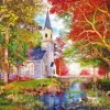 Schmidt Spiele Erwachsenenpuzzle>Kapelle im Herbstzauber - Puzzle 1000 Teile