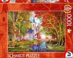 Schmidt Spiele Erwachsenenpuzzle>Kapelle im Herbstzauber - Puzzle 1000 Teile