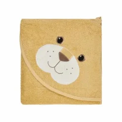 Sterntaler Badtextilien>Kapuzenbadetuch Löwe Leo, ocker