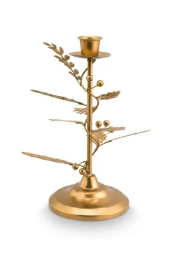 Pip Studio Beleuchtung>Kerzenständer „Blätter", gold, H: 21.5cm