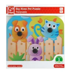 Hape Spielen>Knopfpuzzle Haustiere