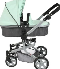 Sieglinde Bayer Puppenwagen Und Buggys>Kombi-Puppenwagen MIKA melange anthrazit-mint