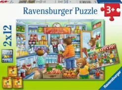 Ravensburger Kinderpuzzle>Komm wir gehen einkaufen - Puzzle 2x12 Teile