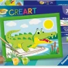 Ravensburger Malen Und Zeichnen>Krokodil an Land - Malen nach Zahlen