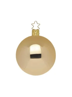 Inge Glas Manufaktur Baumschmuck Und Zubehör>Kugel, brokat glanz, 10cm