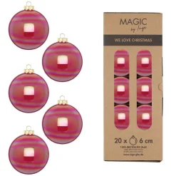 Magic by Inge Baumschmuck Und Zubehör>Kugel, 6cm, Glas, 20Stk./Box, Dazzling Flamingo