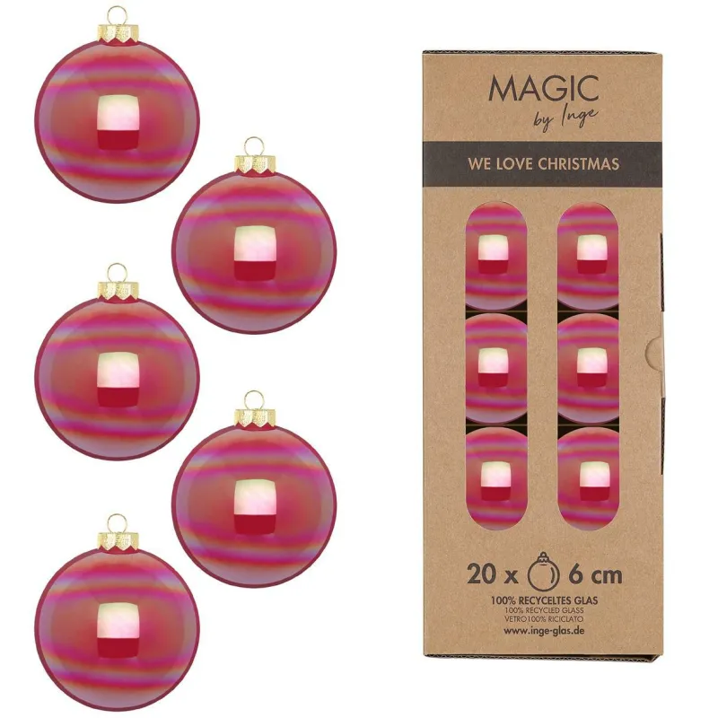 Magic by Inge Baumschmuck Und Zubehör>Kugel, 6cm, Glas, 20Stk./Box, Dazzling Flamingo