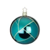 Inge Glas Manufaktur Baumschmuck Und Zubehör>Kugel, 8cm Tiffany, blaugrün glanz