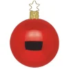 Inge Glas Manufaktur Baumschmuck Und Zubehör>Kugel, rot glanz, 12cm