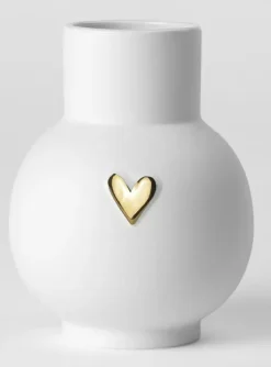Räder Vasen>Kugelvase Herz Gold D.10cm H.13cm