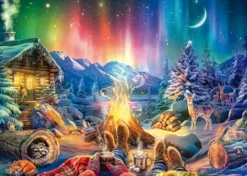 Schmidt Spiele Erwachsenenpuzzle>Lagerfeuerromantik unterm Sternenhimmel - Puzzle 1