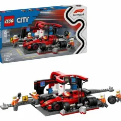 LEGO® Klemm- Und Magnetbaukästen>City F1® Boxenstopp mit Boxencrew und Ferrar