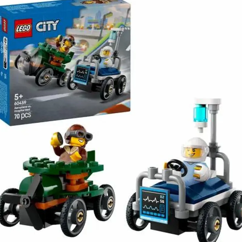 LEGO® Klemm- Und Magnetbaukästen>City Flugzeug vs. Krankenhausbett 60459