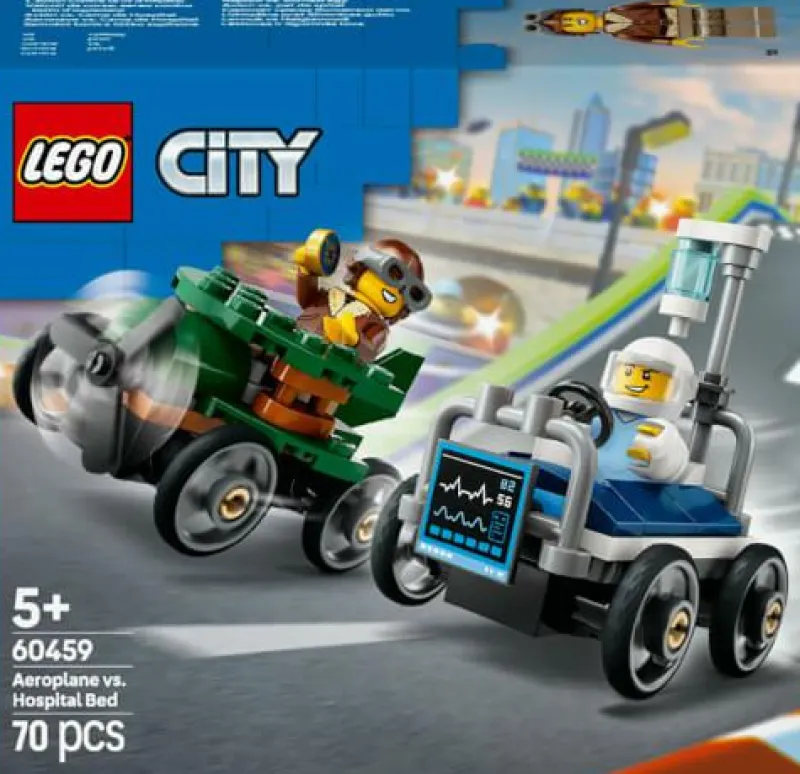 LEGO® Klemm- Und Magnetbaukästen>City Flugzeug vs. Krankenhausbett 60459