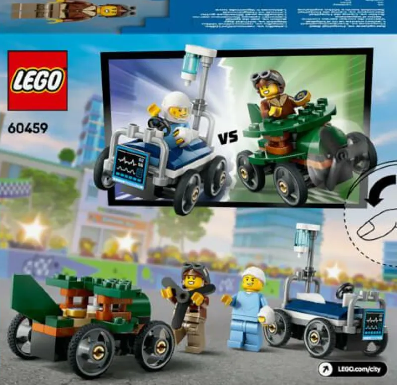 LEGO® Klemm- Und Magnetbaukästen>City Flugzeug vs. Krankenhausbett 60459