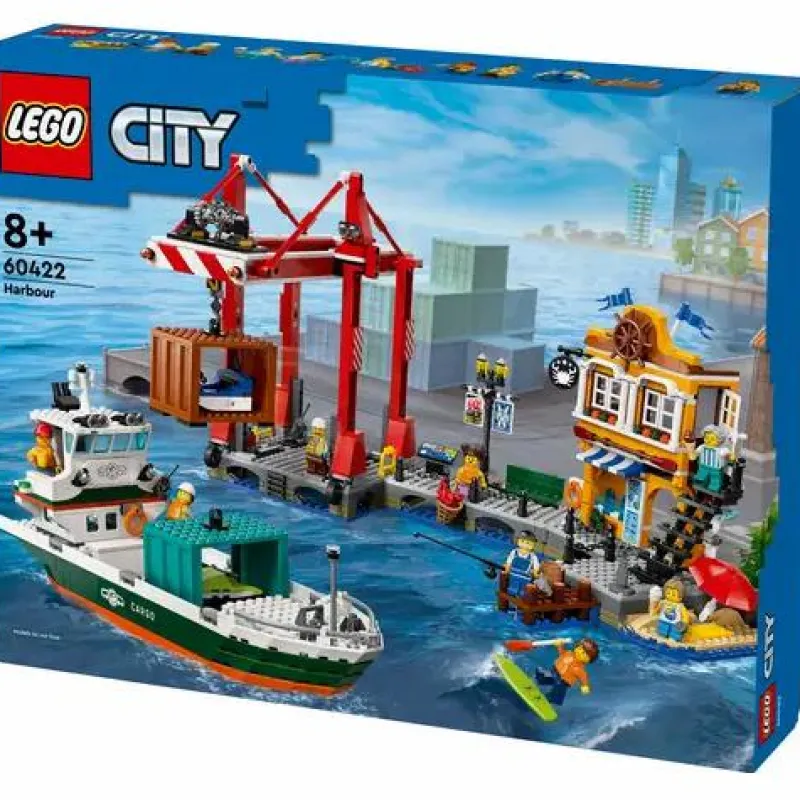 LEGO® Klemm- Und Magnetbaukästen>City Hafen mit Frachtschiff 60422