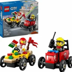 LEGO® Klemm- Und Magnetbaukästen>City Pizzalieferwagen vs. Löschauto 60458