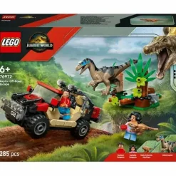 LEGO® Klemm- Und Magnetbaukästen>Jurassic World™ Raptor Verfolgungsjagd mit d