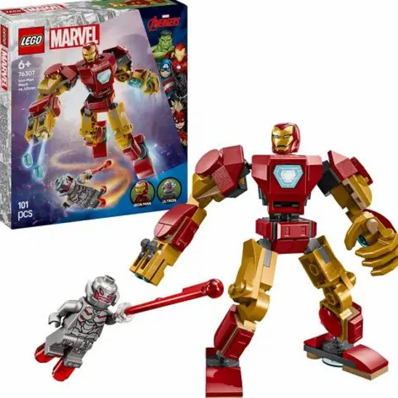 LEGO® Klemm- Und Magnetbaukästen>Marvel™ Iron Man Mech vs. Ultron 76307