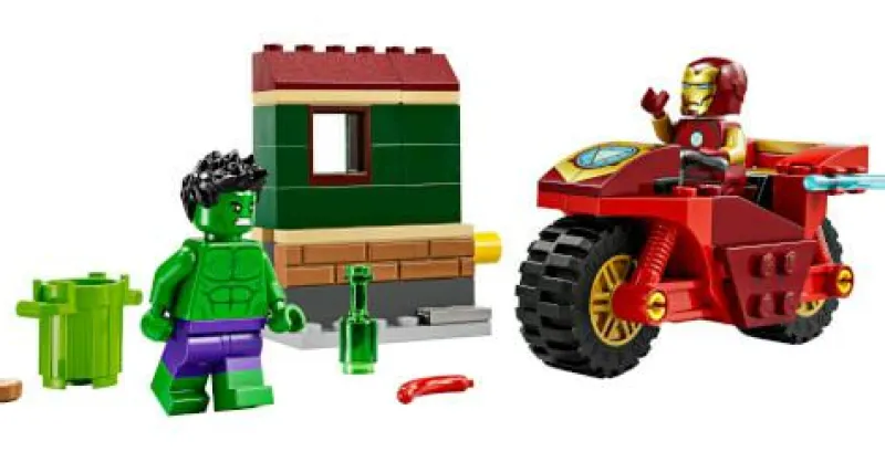 LEGO® Klemm- Und Magnetbaukästen>Marvel™ Iron Man mit Bike und der Hulk 76287
