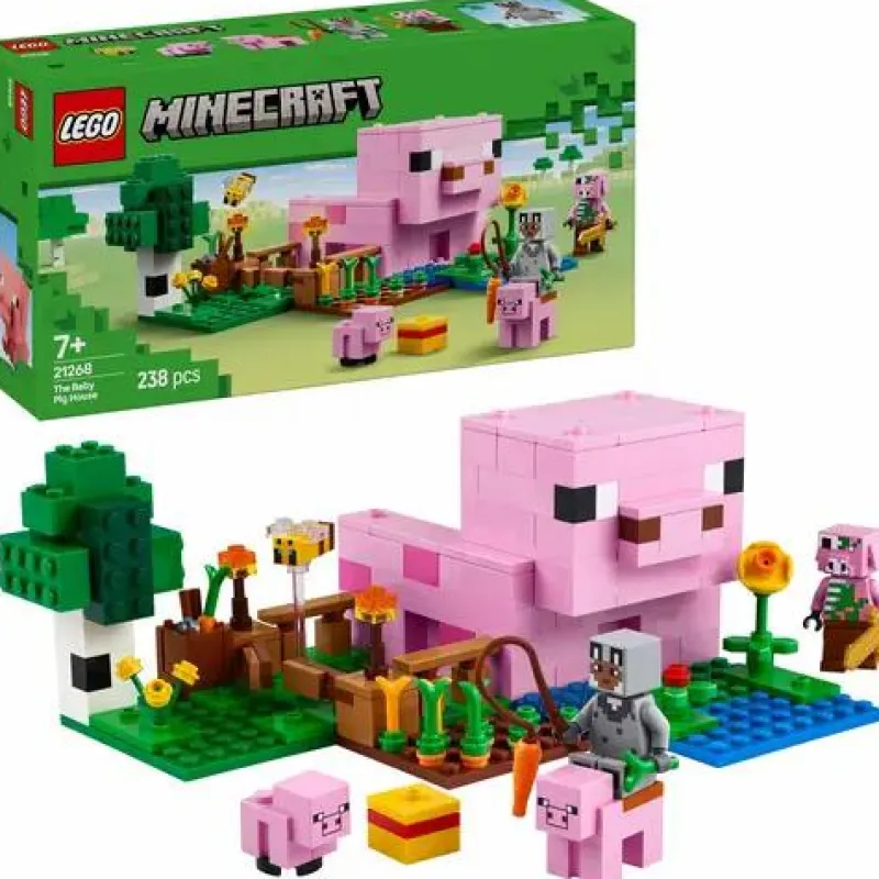 LEGO® Klemm- Und Magnetbaukästen>Minecraft™ Das Babyschwein-Haus 21268