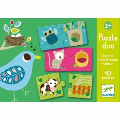Djeco Kleinkindpuzzle|Spielen>Lernspiele: Duo Puzzle Habitat