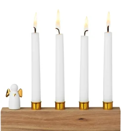 Räder Figuren>Leuchter Adventsengel gold „Advent Advent"