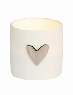 Räder Kerzen, Leuchter Und Zubehör>Lichter Herz 2er Set silber, Ø:4,5cm H4,5cm