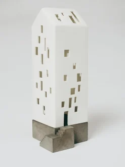 Räder Kerzen, Leuchter Und Zubehör>Lichthaus Apartmenthaus Mit Betonsockel 9,5x9,5x26