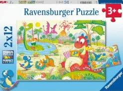Ravensburger Kinderpuzzle>Lieblingsdinos - Puzzle 2x12 Teile