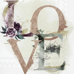 IHR Servietten|Servietten Und Serviettenringe>LOVE cream Lunch-Servietten L 956660