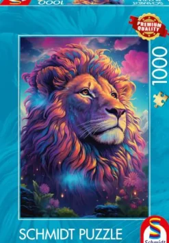 Schmidt Spiele Erwachsenenpuzzle>Löwe im Farbenwind - Puzzle 1000 Teile