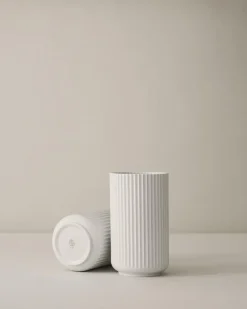 Lyngby Vasen>Vase 20cm white, glänzend