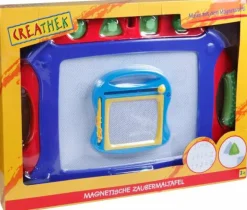 Creathek Malen Und Zeichnen>Magnet Maltafel 2 in 1 mit 4 Stempel