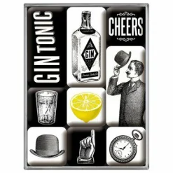 Nostalgic-Art Wand- Und Fensterdekoration>Magnet-Set (9-tlg) »Gin Tonic«