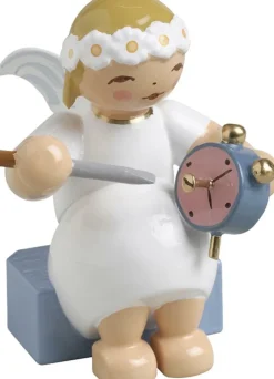 Wendt&Kühn Figuren>Margeritenengel, sitzend, mit Wecker