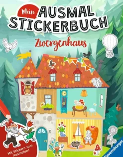Ravensburger Malen Und Zeichnen>Mein Ausmalstickerbuch Zwergenhaus
