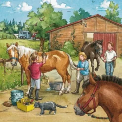 Ravensburger Kinderpuzzle>Mein Reiterhof - Puzzle 3x49 Teile